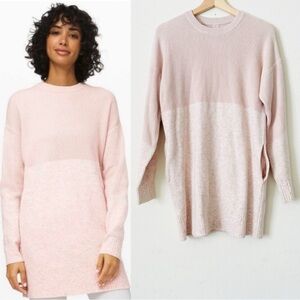 Lululemon MEDIUM Restful Intentions cashmere blend two tone sweater tunic